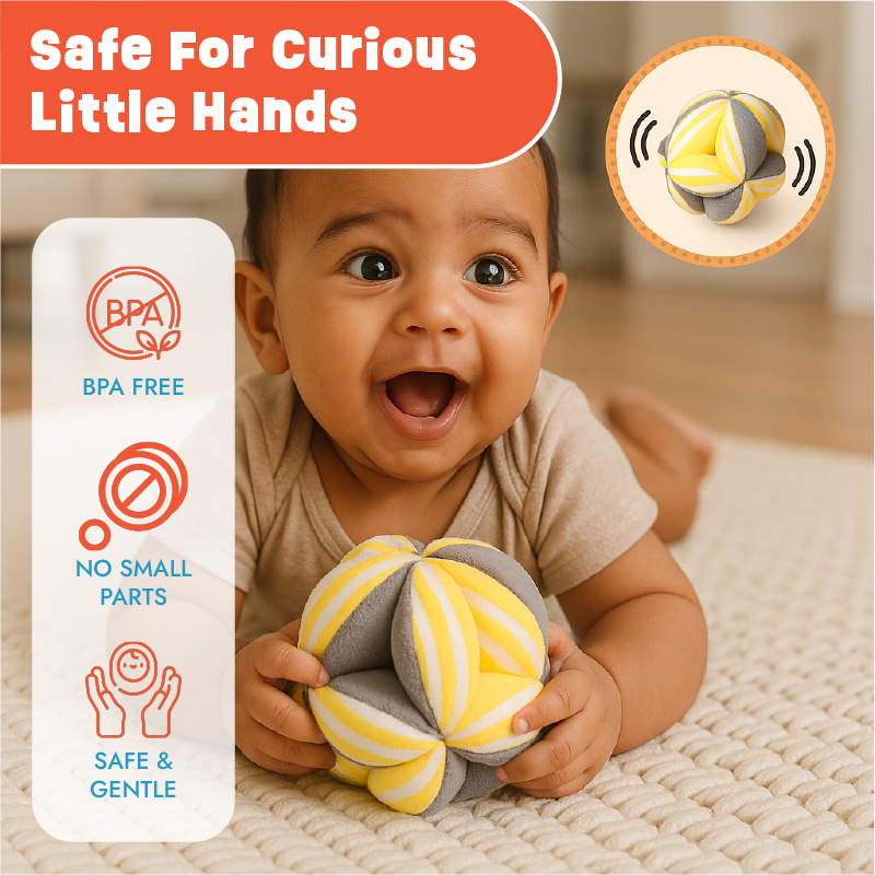 Buy Fuzzy Grab Clutch Ball for Grasping and Fine Motor skills for babies Online - Lillbud 