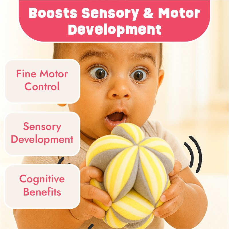 Buy Fuzzy Grab Clutch Ball for Grasping and Fine Motor skills for babies Online - Lillbud 