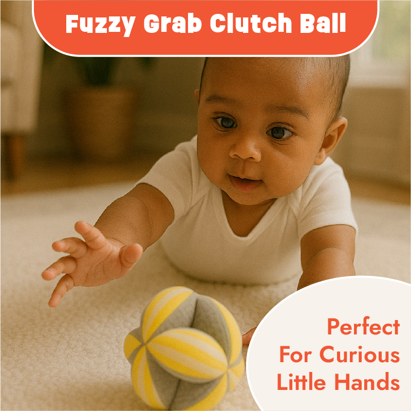 Buy Fuzzy Grab Clutch Ball for Grasping and Fine Motor skills for babies Online - Lillbud 