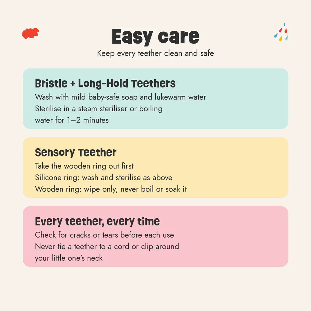 How to clean the Gentle Start Trio teethers