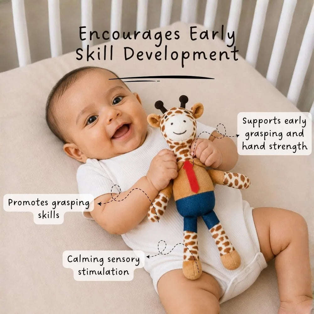 Giraffe Rattle Pal - Brown