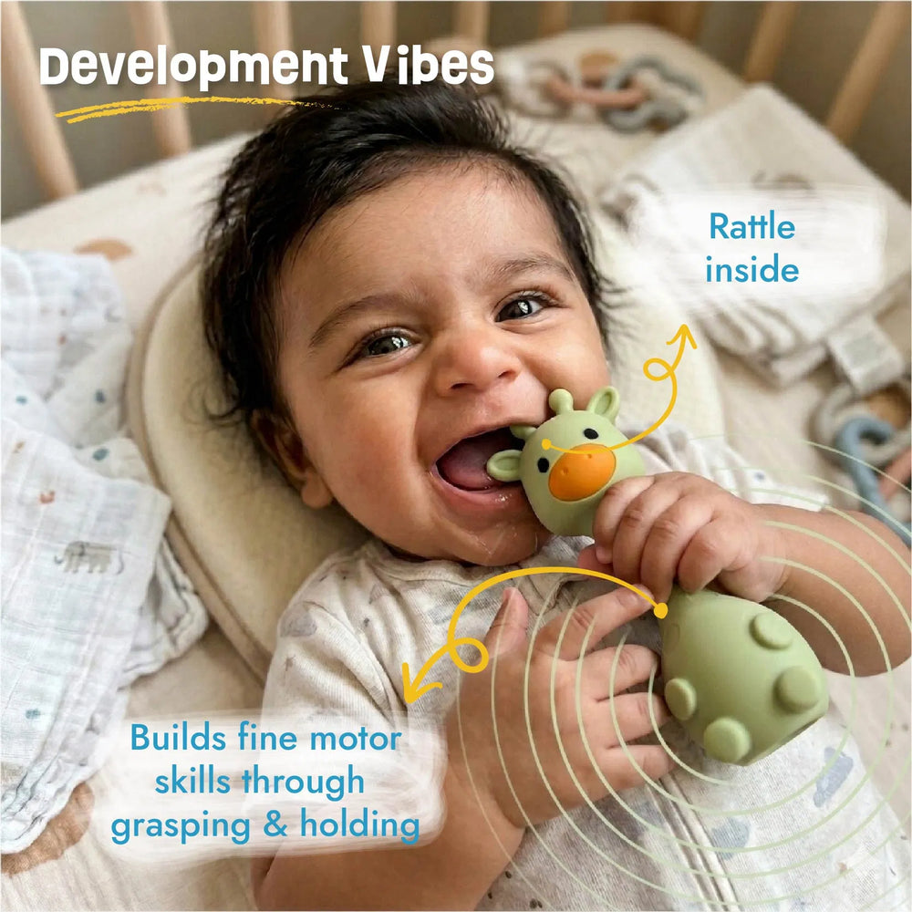 Animal Teething Rattle (Silicone)