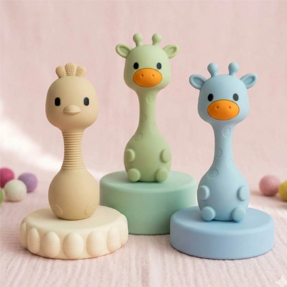 Animal Teething Rattle (Silicone)