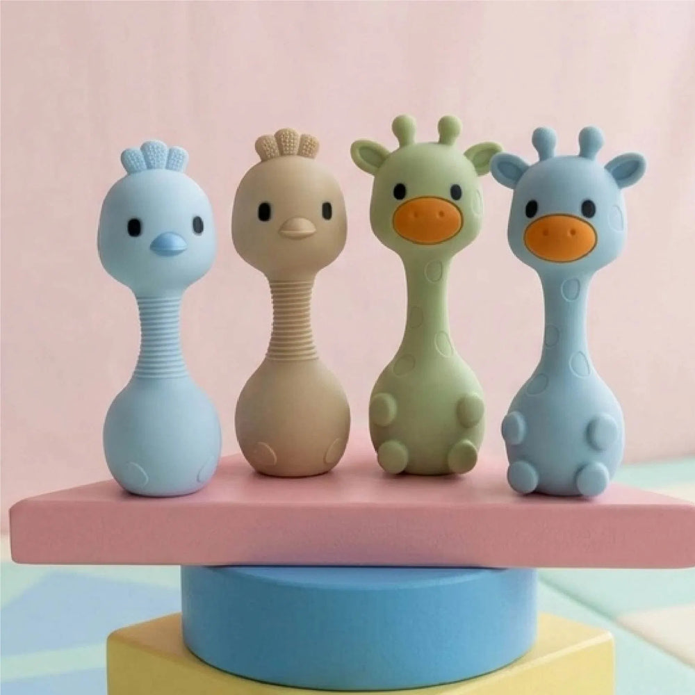Animal Teething Rattle (Silicone)