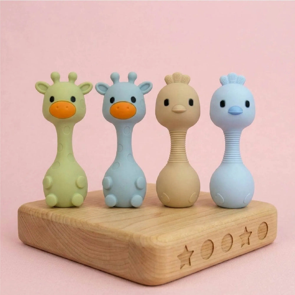 Animal Teething Rattle (Silicone)