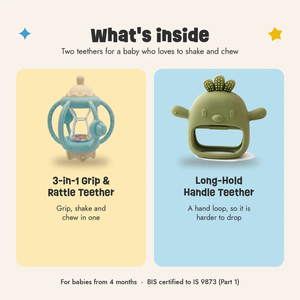 What's inside the Grip & Rattle Pair