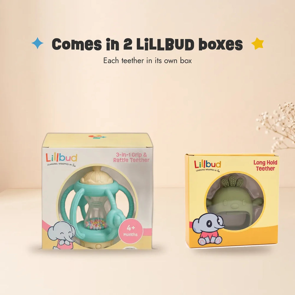 The LiLLBUD boxes in the Grip & Rattle Pair