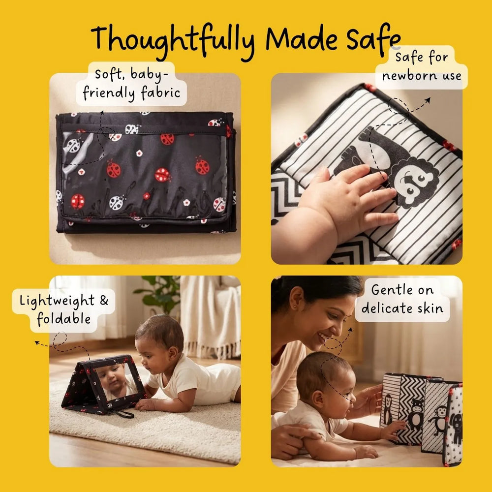 Buy High Contrast Tummy Time Book Online - Lillbud 