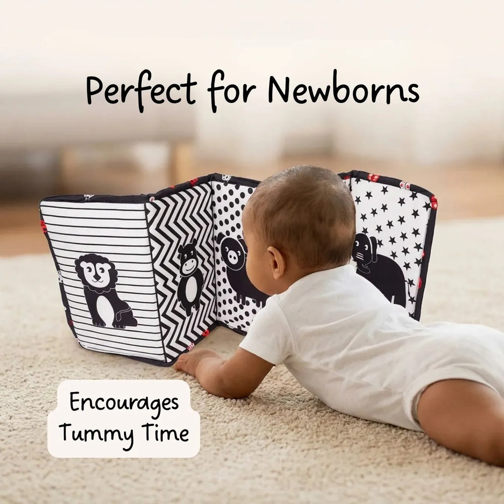 Buy High Contrast Tummy Time Book Online - Lillbud 