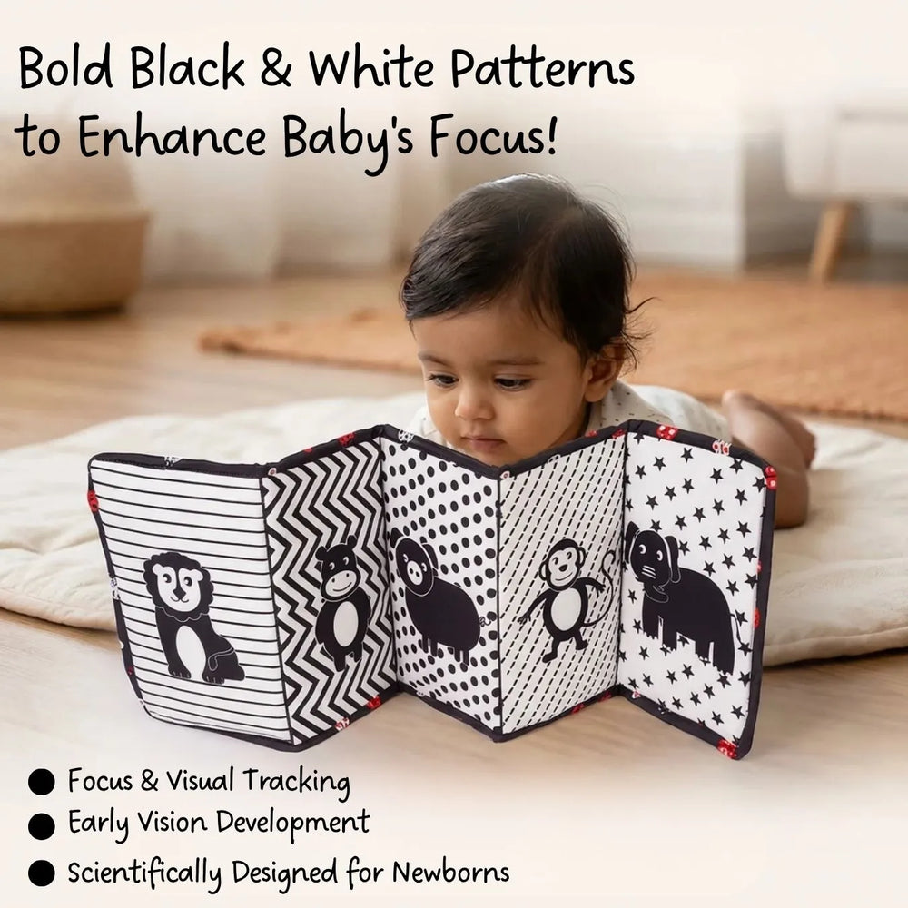 Buy High Contrast Tummy Time Book Online - Lillbud 