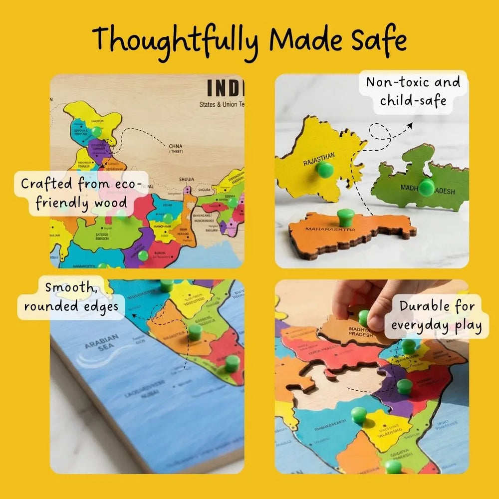 Buy India Map Puzzle Online - Lillbud 
