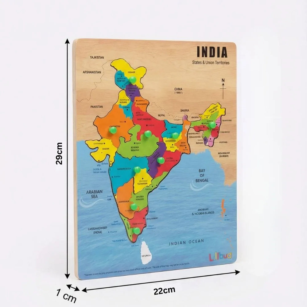 Buy India Map Puzzle Online - Lillbud 