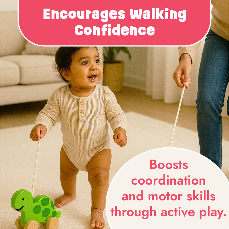 Pull Along Toys set for toddlers - Teaches Empathy, balance and coordination