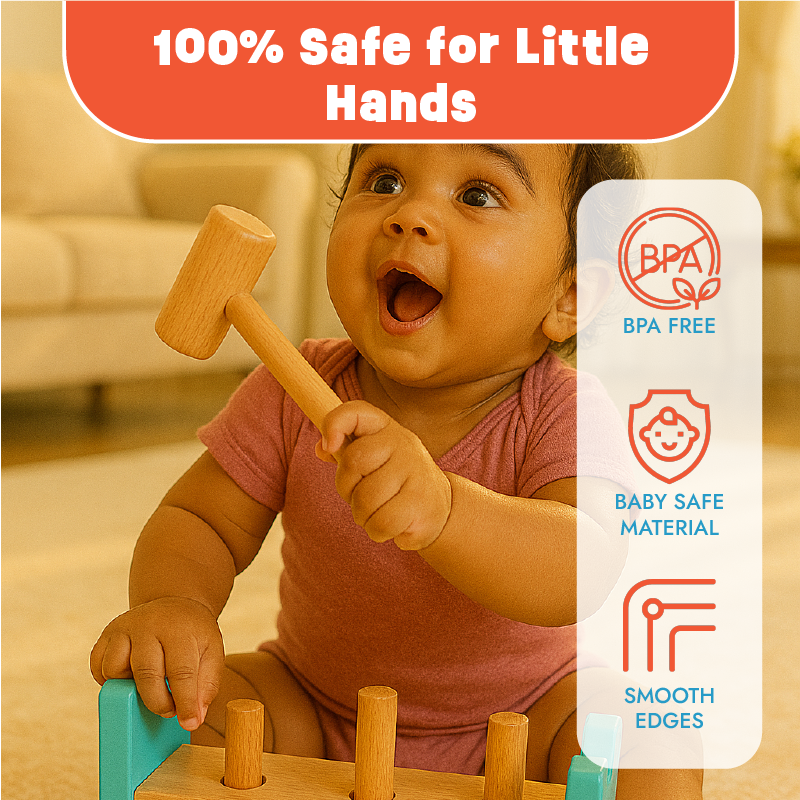 Buy Knock Knock Hammer Toy for Strength and Fine Motor Online - Lillbud 