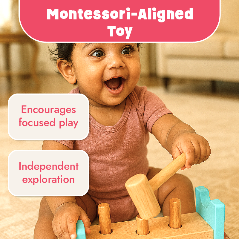 Buy Knock Knock Hammer Toy for Strength and Fine Motor Online - Lillbud 