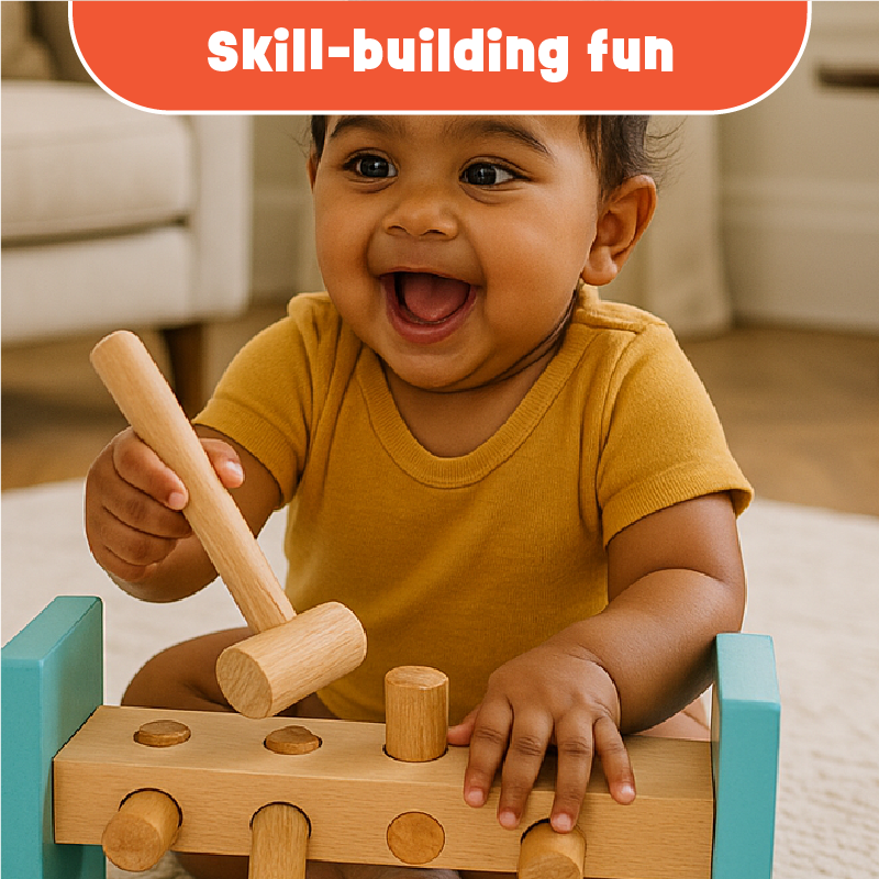 Buy Knock Knock Hammer Toy for Strength and Fine Motor Online - Lillbud 