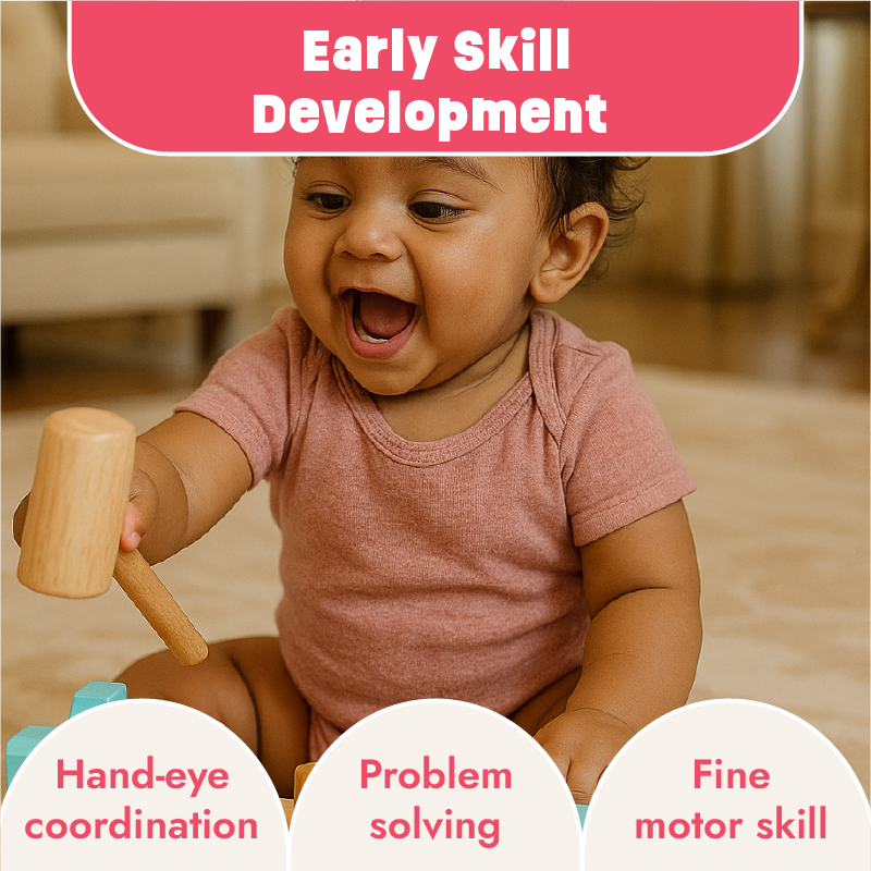 Buy Knock Knock Hammer Toy for Strength and Fine Motor Online - Lillbud 