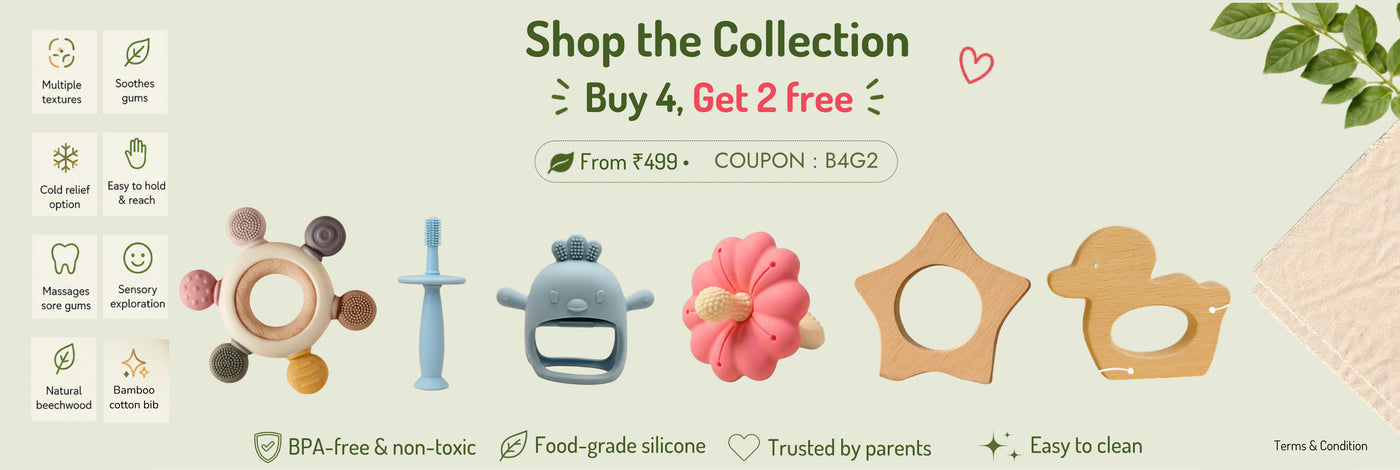 Baby Teethers - Silicone, Wood & BPA-Free