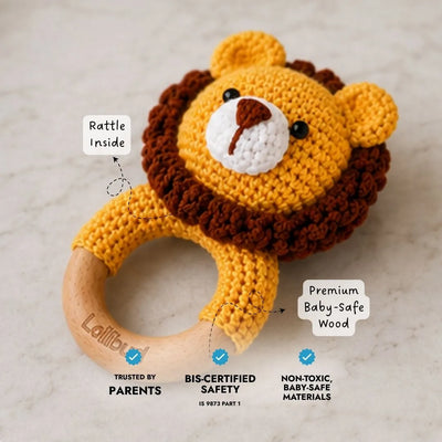 Buy Lion Crochet Rattle Online - Lillbud