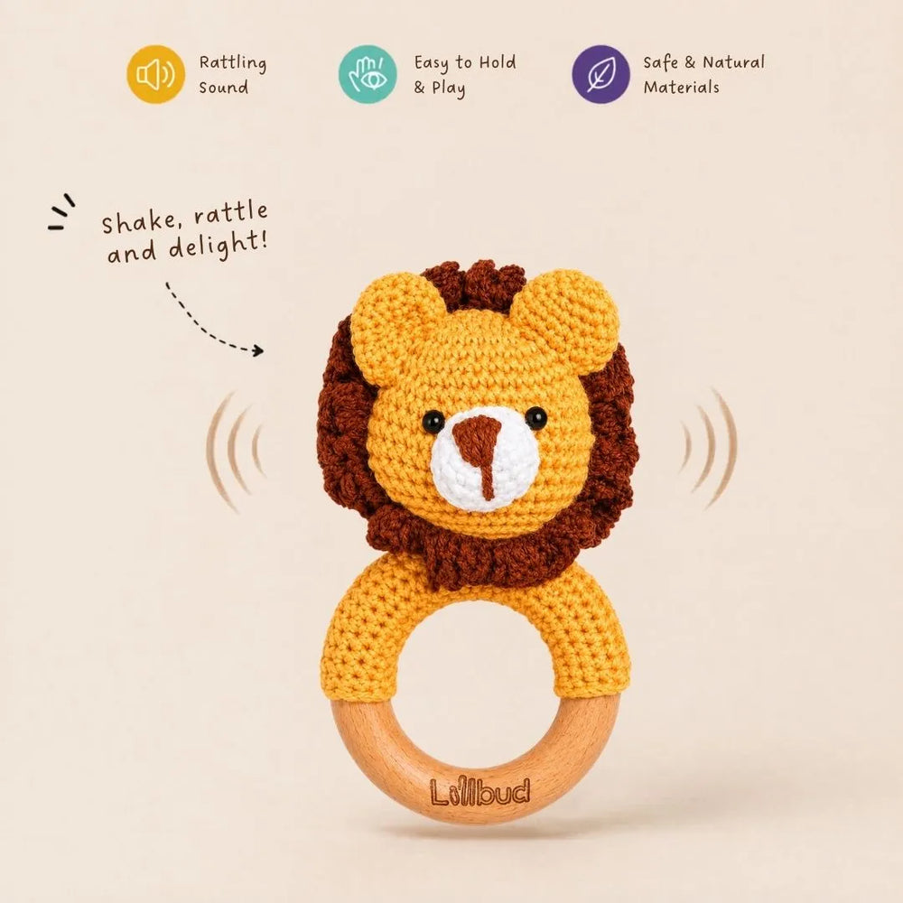 Lion Crochet Rattle