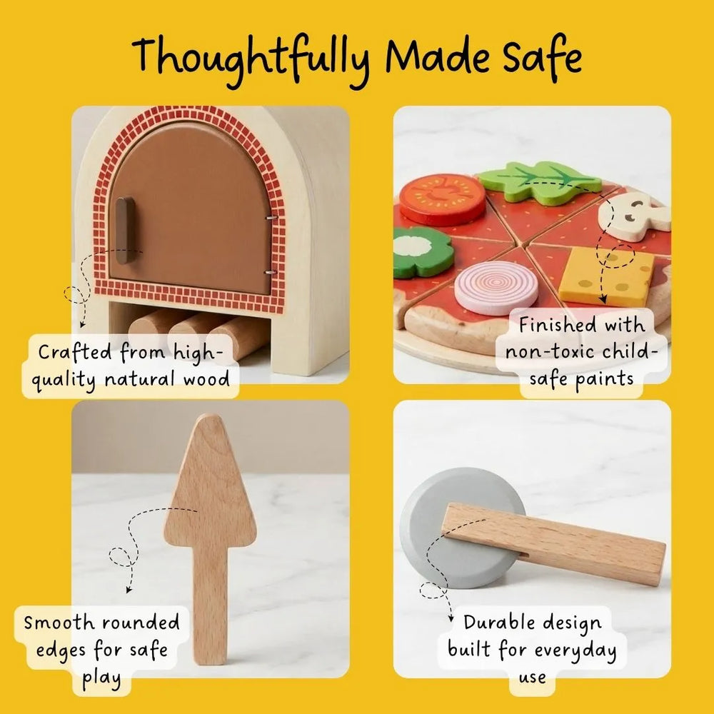Buy Little Pizzeria Pretend Play Set Online - Lillbud 