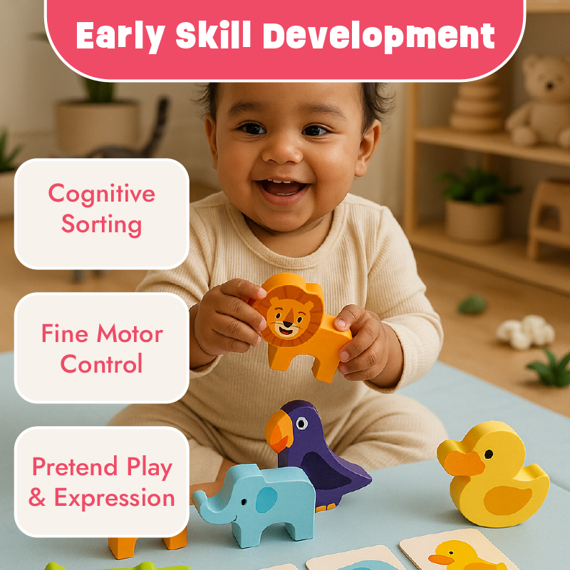 Buy Little Wild Friends with Matching cards Online - Lillbud 