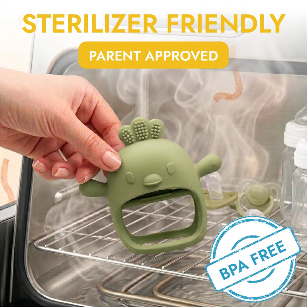 Buy Long-Hold Handle Teether- Green Online - Lillbud