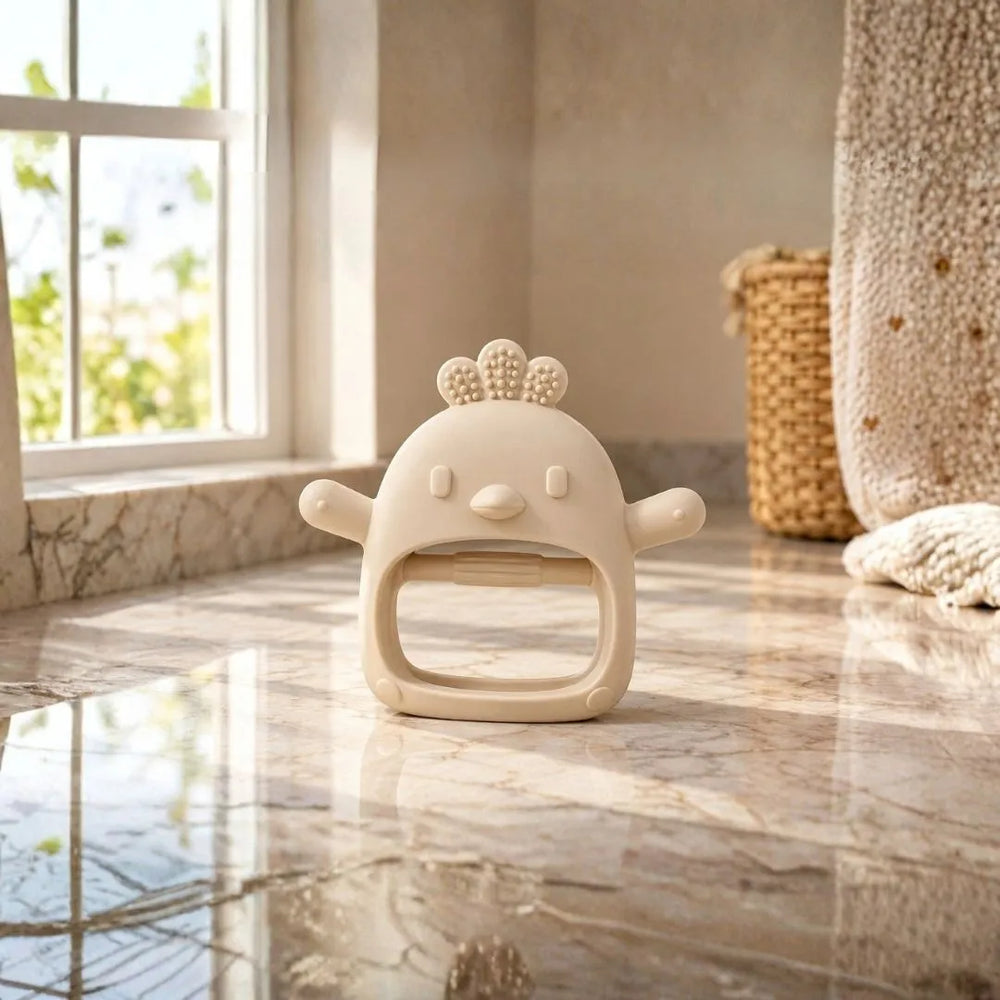 Long-Hold Handle Teether- Beige