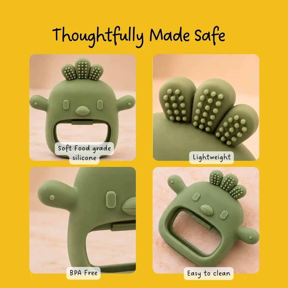 Long-Hold Handle Teether- Green