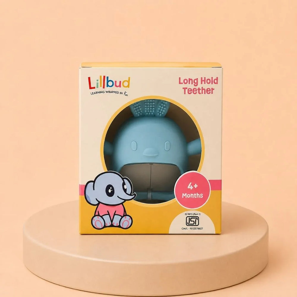 Long-Hold Handle Teether - Blue