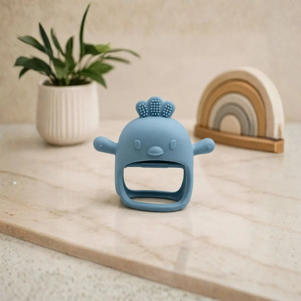 Long-Hold Handle Teether - Blue