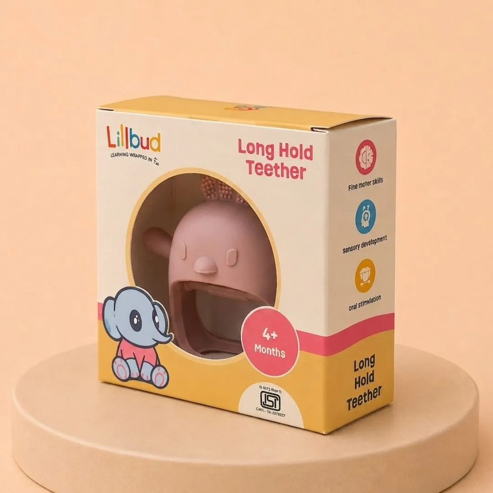 Long-Hold Handle Teether- Pink