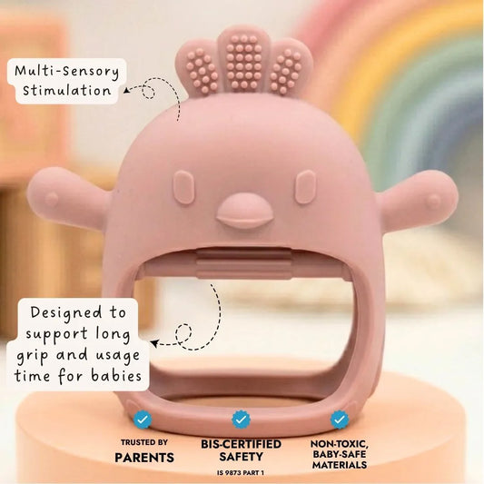Long-Hold Handle Teether- Pink