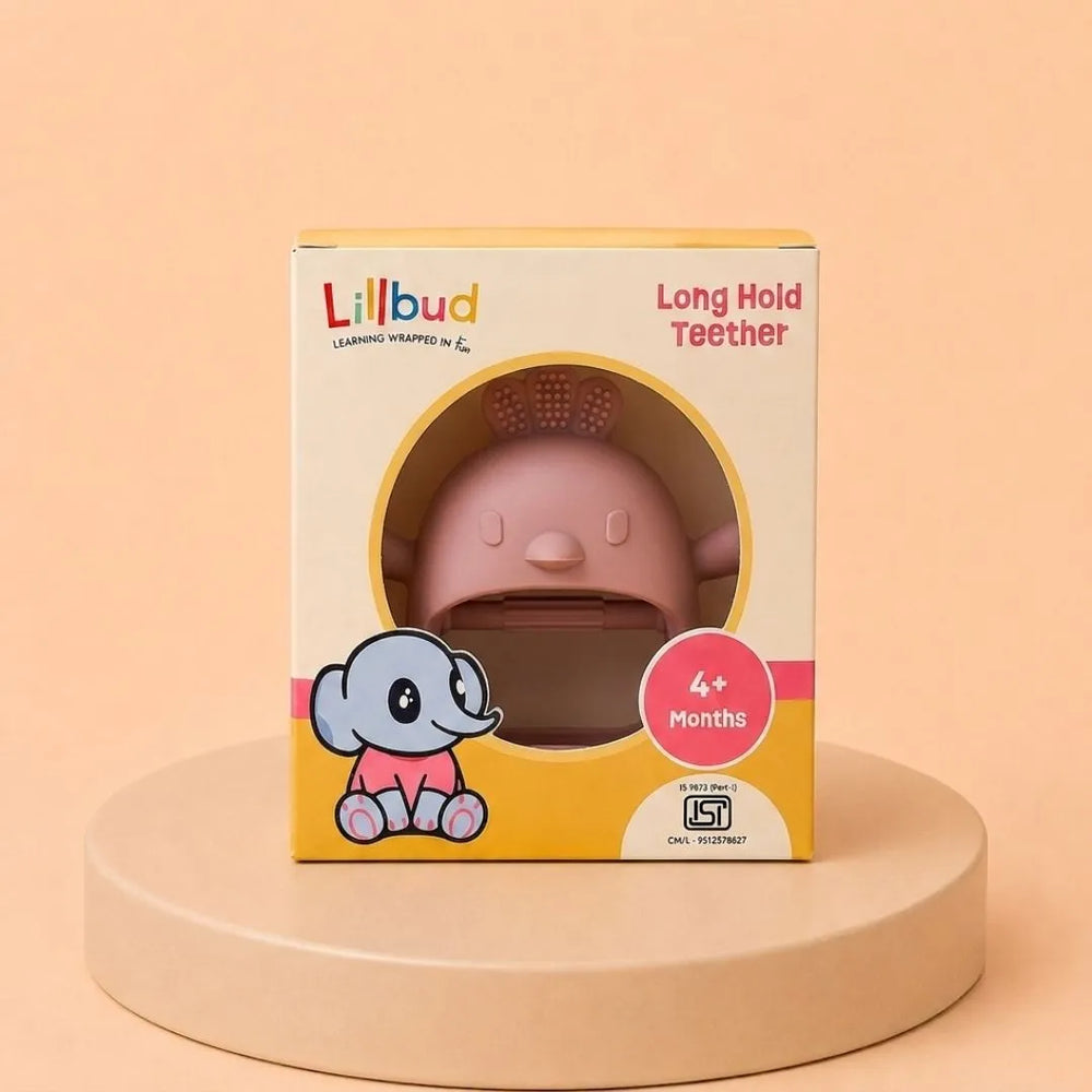 Long-Hold Handle Teether- Pink