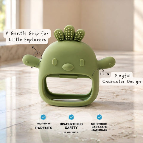 Long-Hold Handle Teether- Green