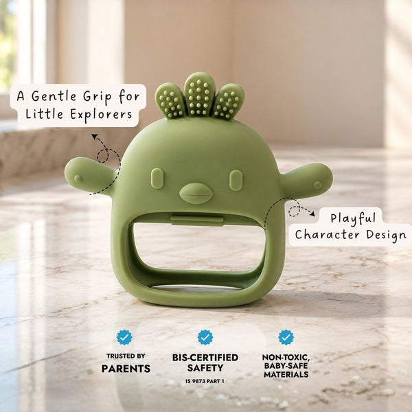 Long-Hold Handle Teether- Green