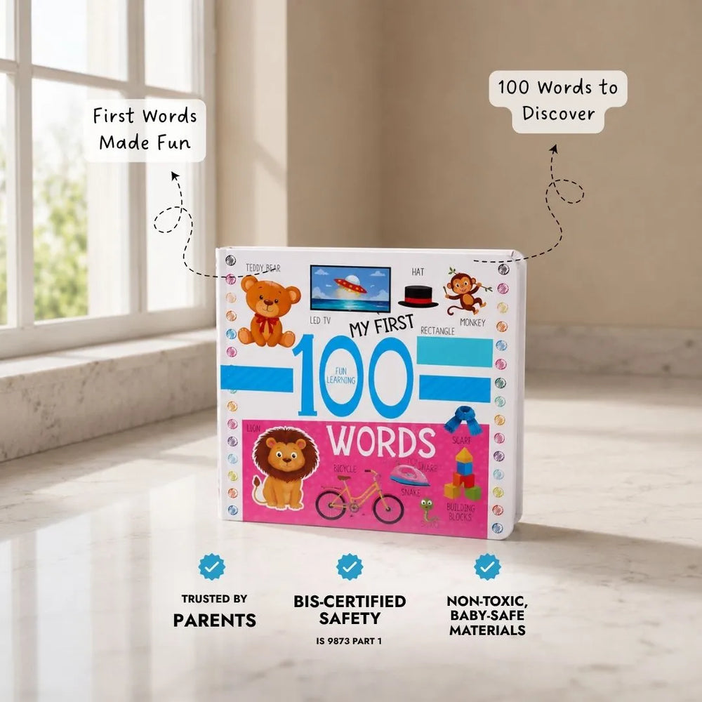 Buy My First 100 Words - Board Book Online - Lillbud