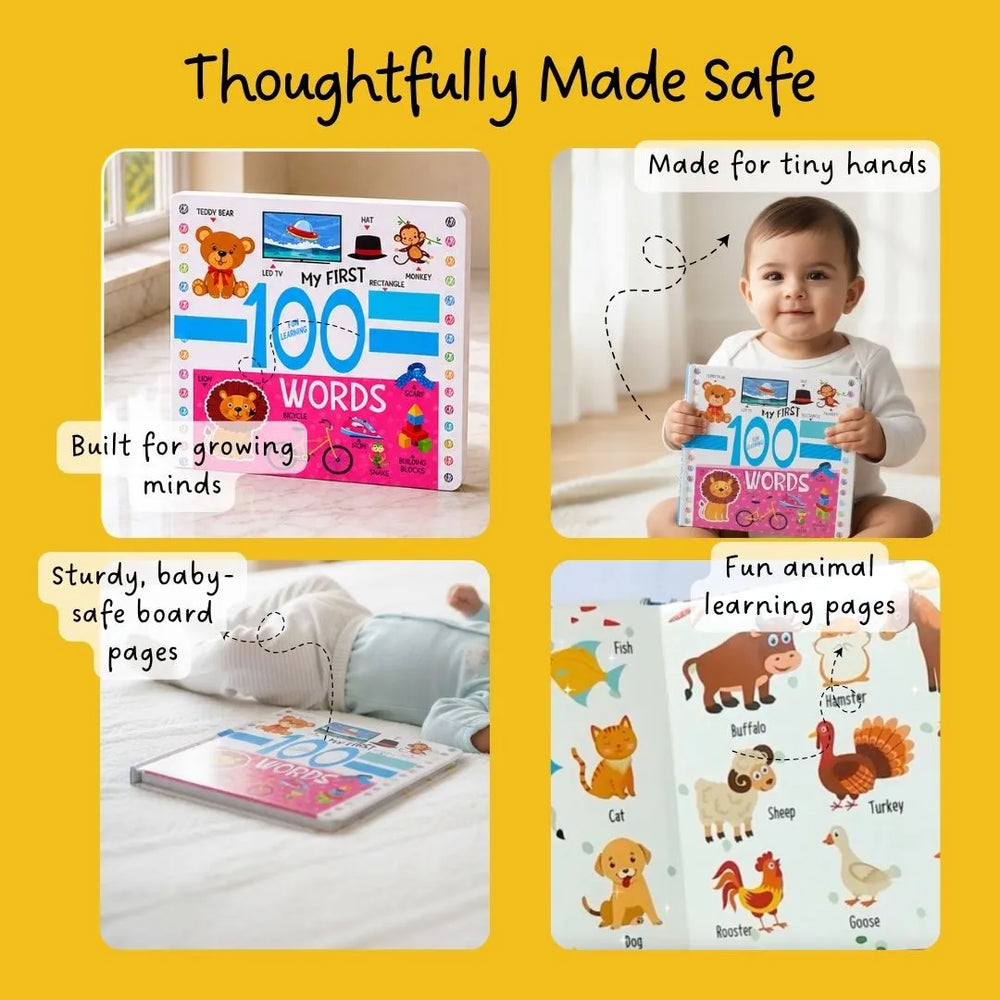 Buy My First 100 Words - Board Book Online - Lillbud