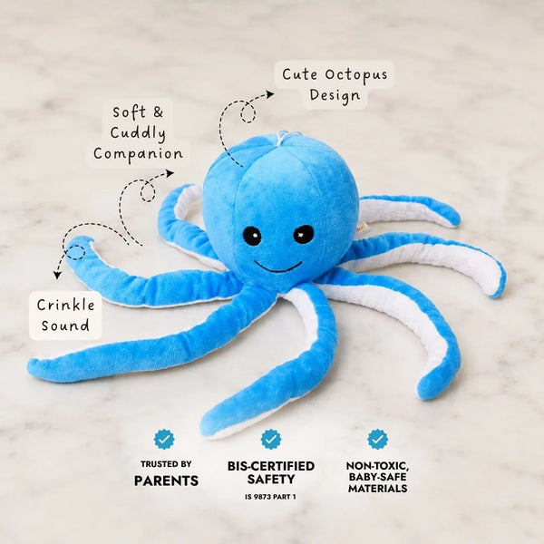 Octopus Soft Toy with easy to grasp arms