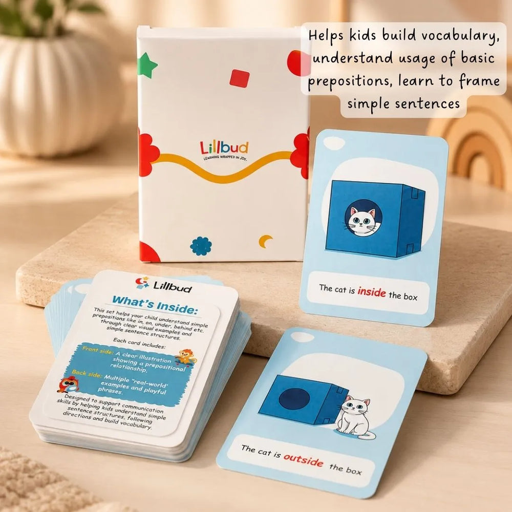 Buy Prepositions Flash Cards Online - Lillbud 