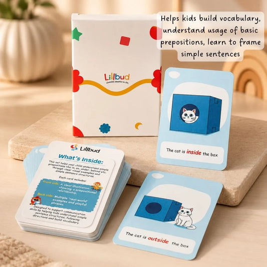 Buy Prepositions Flash Cards Online - Lillbud 