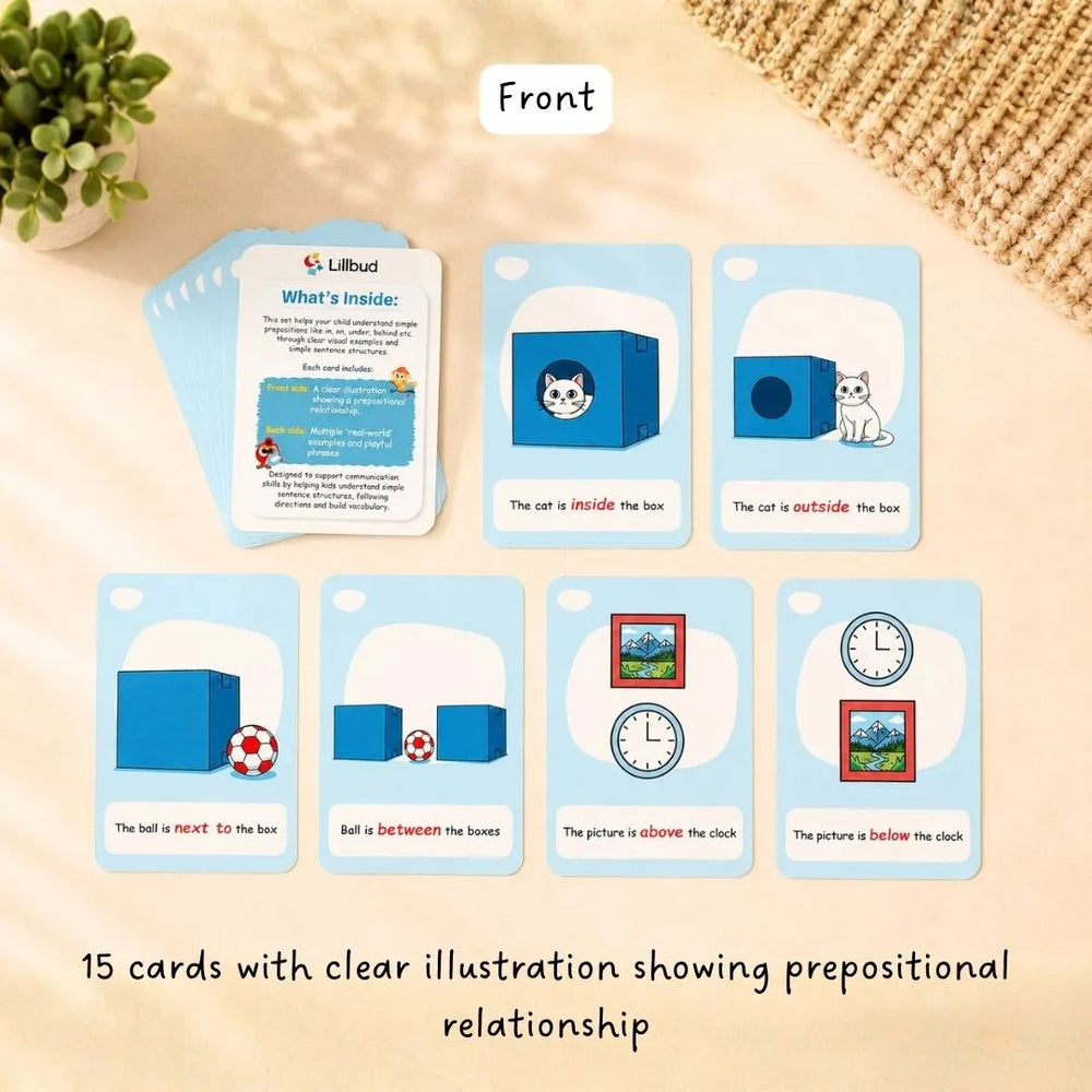 Buy Prepositions Flash Cards Online - Lillbud 