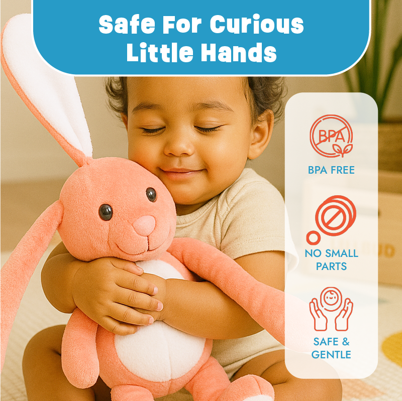 Buy Hop and Pull Bunny Soft Toy for all ages Online - Lillbud 