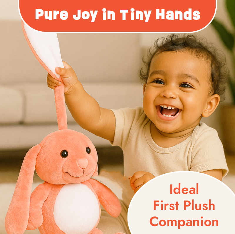 Buy Hop and Pull Bunny Soft Toy for all ages Online - Lillbud 