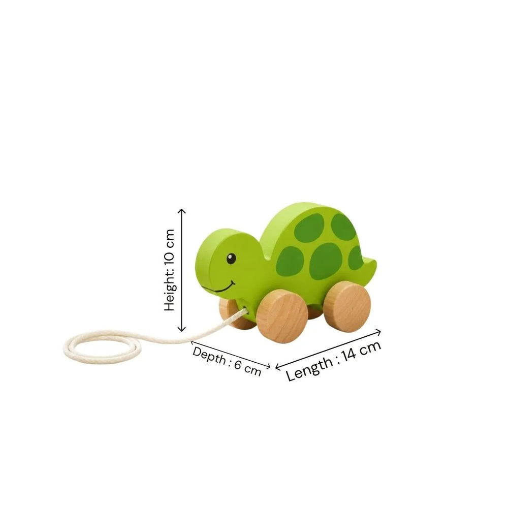Jungle walkers - Pull Along Hippo & Tortoise Toys set for Toddlers - Teaches Empathy, Balance and Coordination