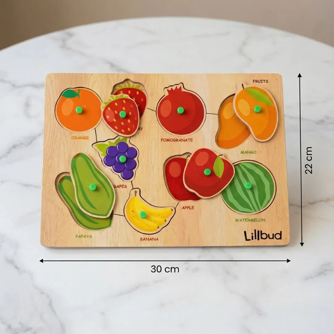 Buy Puzzle Combo Set of 4 - Fruits, Veggies, ABC, 123 Online - Lillbud 