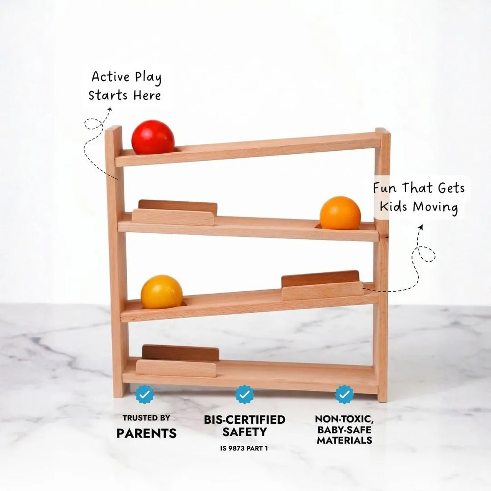 Buy Roll and Watch - Wooden Ball Tracker Online - Lillbud