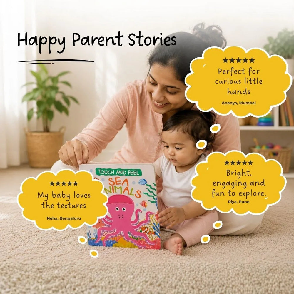 Sea & Pet Animals – Touch and Feel Sensory Board Book Set