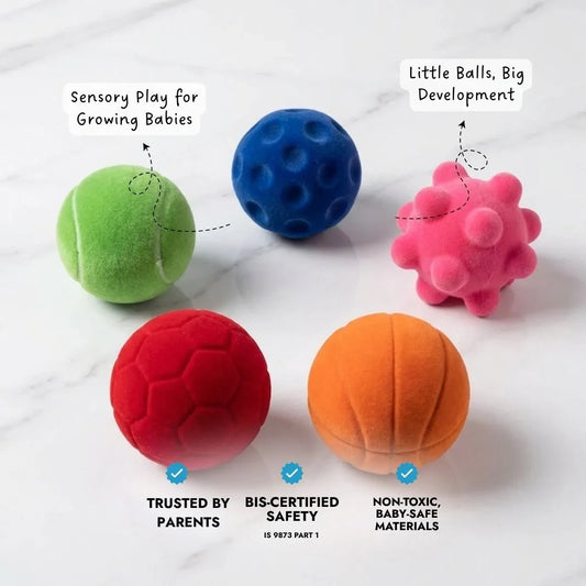 Buy Sensory Balls (Set of 5) Online - Lillbud 