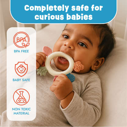 Sensory Teether - 6 shapes and textures